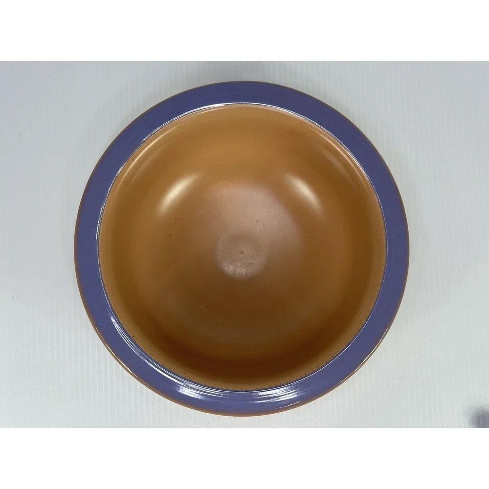 Vintage Heavy Stacking Stonewear Serving‎ Baking Bowl Periwinkle 11 3/8